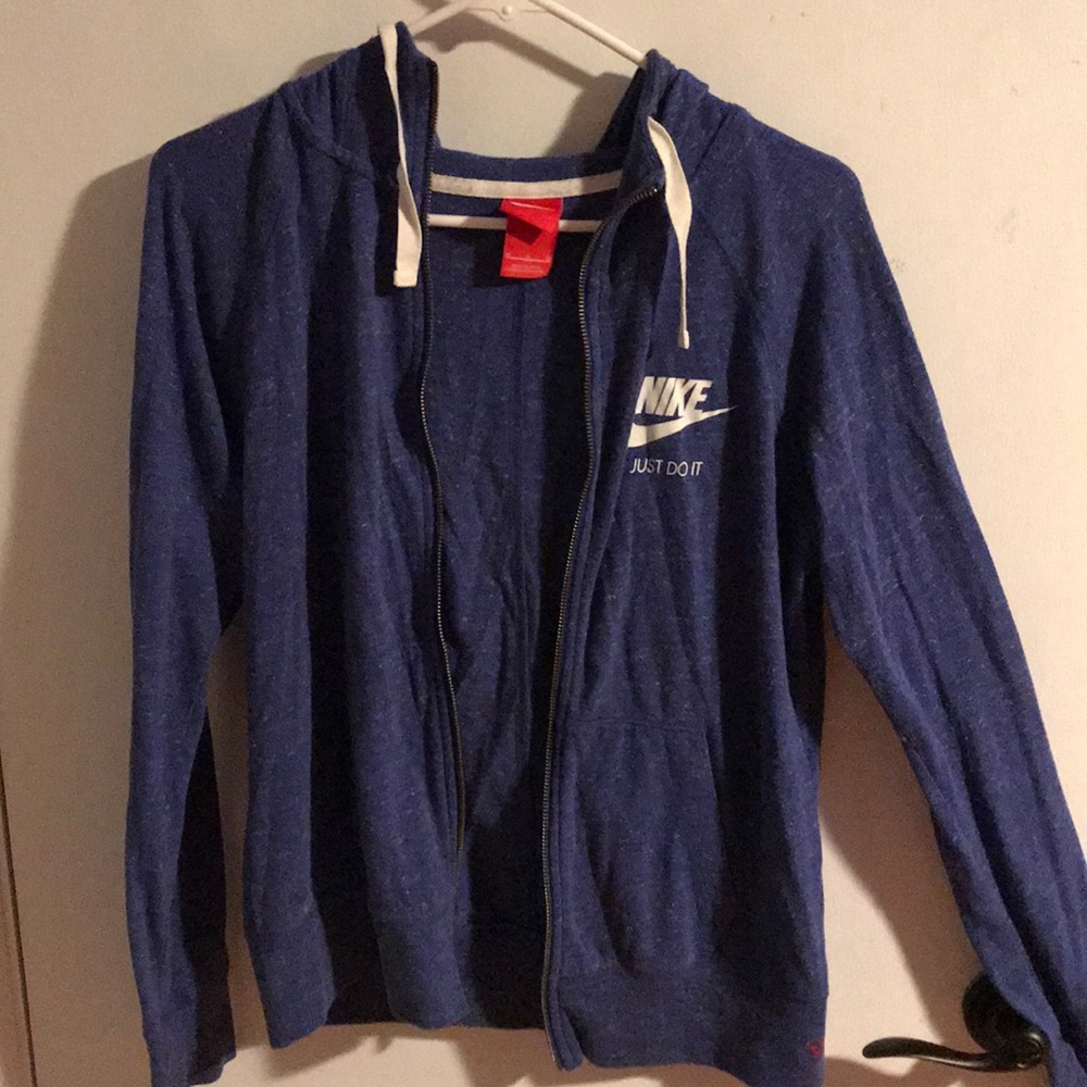 Blue nike zip up